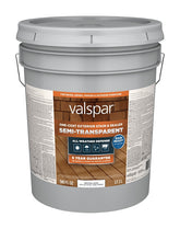 Valspar VL1028087-20 Stain and Sealer, Semi-Transparent, Liquid, 5 gal